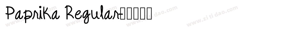 Paprika Regular字体转换